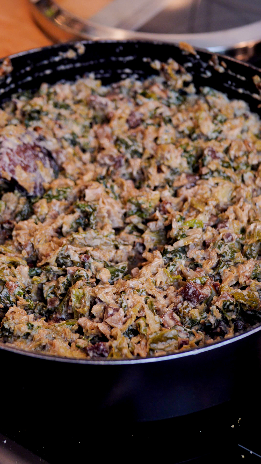 Rohe Wirsing Speck Walnuss Quiche Füllung