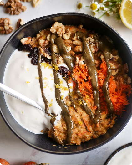 Karottenporridge näher